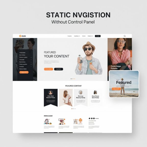 تصميم موقع ثابت Static بدون لوحة تحكم